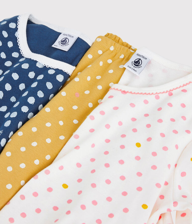 Set van 2 katoenen meisjespyjama's multicouleur