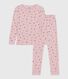 Pyjama enfant en coton jambes très ajustées imprimé fleurs
