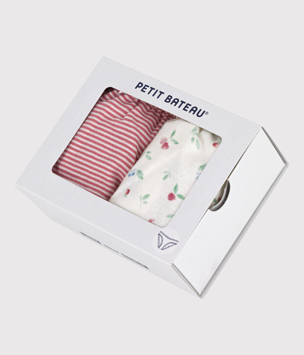 Lot de 2 culottes femme en coton imprim&eacute; fruits multicouleur