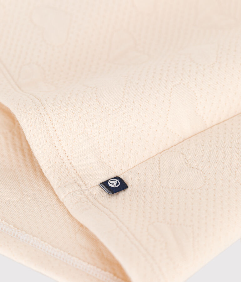 Robe manches longues en tubique matelass&eacute; b&eacute;b&eacute; &eacute;cru