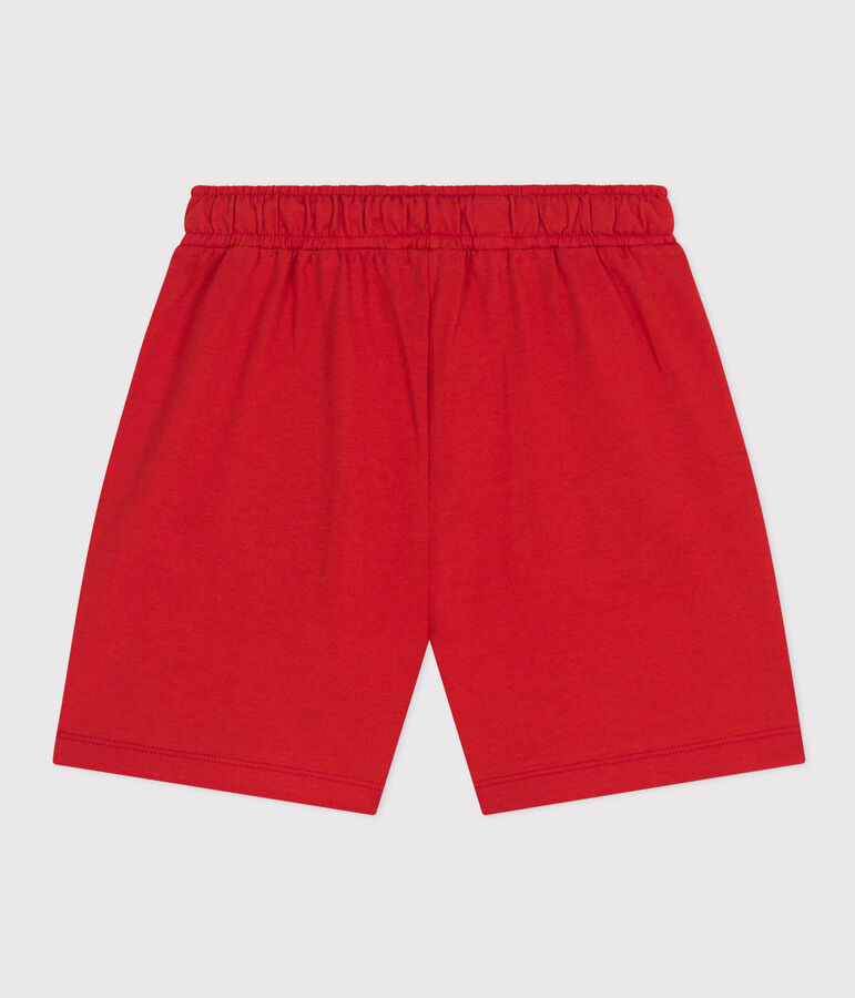 Short en coton enfant gar&ccedil;on rouge