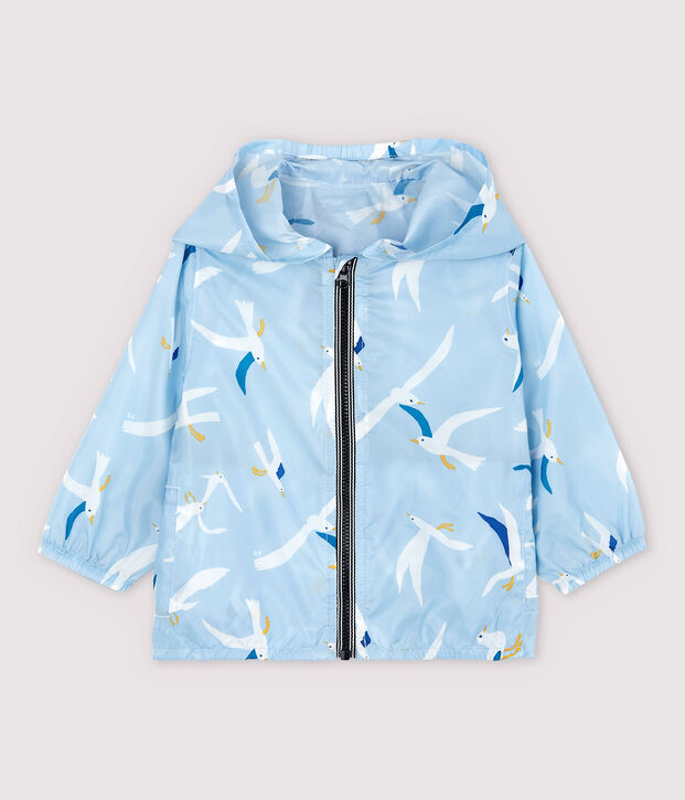 Coupe-vent en polyamide l&eacute;ger recycl&eacute; b&eacute;b&eacute; gar&ccedil;on bleu/multicouleur