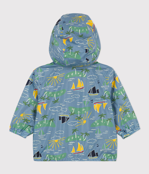 Coupe-vent b&eacute;b&eacute; en polyester recycl&eacute; b&eacute;b&eacute; bleu/multicouleur