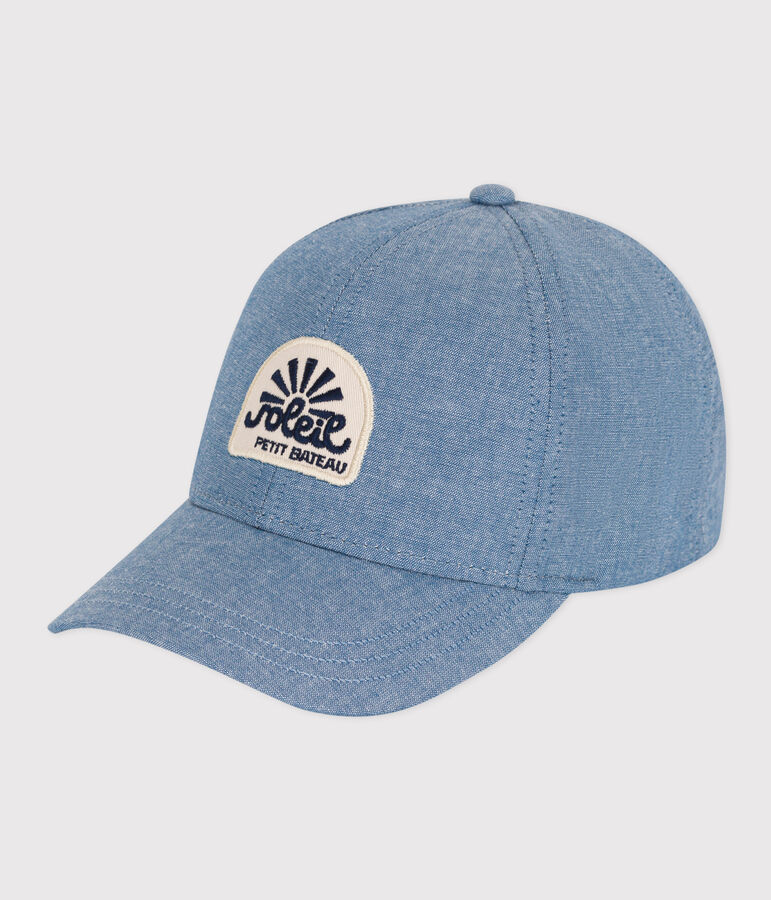 Casquette en denim bleu ciel enfant bleu