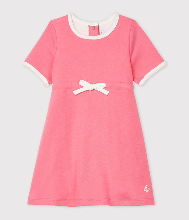Bodyjurk met korte mouwen babymeisje roze