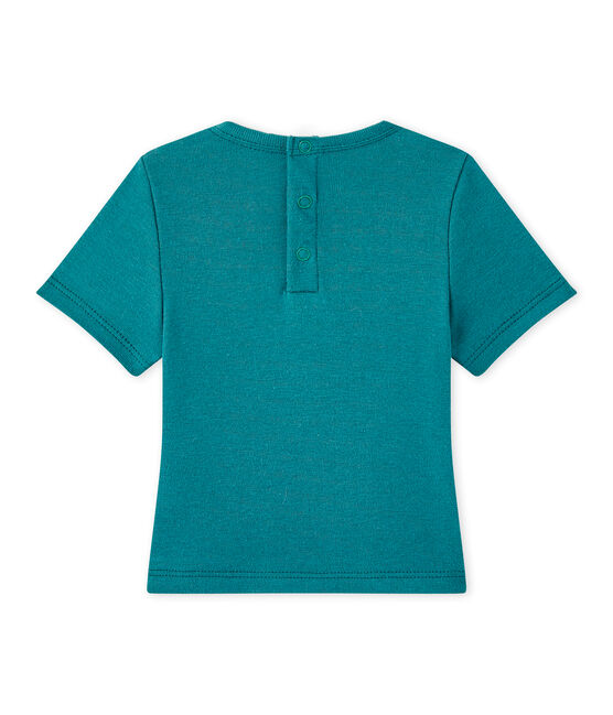 Tee-shirt bébé garçon uni vert Olivier