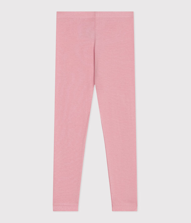 Legging enfant en coton uni rose