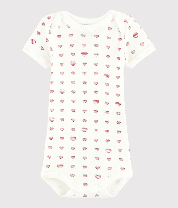Body manches courtes b&eacute;b&eacute; fille-gar&ccedil;on jaune/blanc