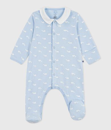 Pyjama b&eacute;b&eacute; en coton &agrave; col imprim&eacute; baleine