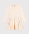 Robe manches longues bi-matière enfant fille écru AVALANCHE