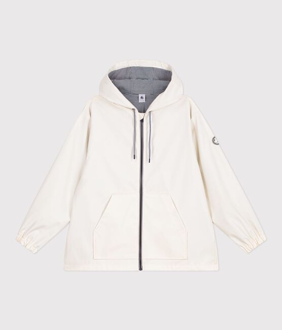 Korte damesregenjas ecru MILK