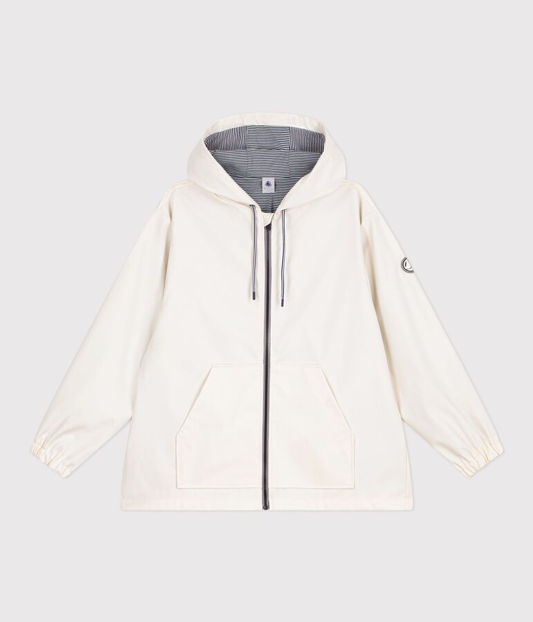 Korte damesregenjas ecru