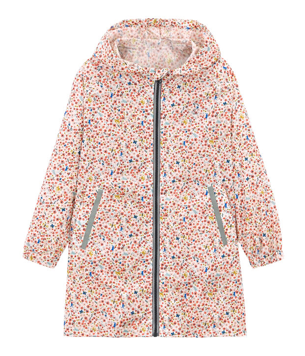 Coupe-vent enfant fille blanc/multicouleur