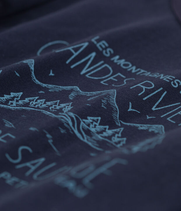 Jongens-T-shirt met lange mouwen en print SMOKING