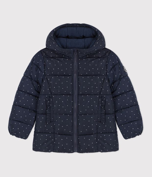 Meisjes donsjack blauw/grijs