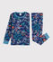 Jongenspyjama van tubic met jungleprint blauw MEDIEVAL/wit MULTICO