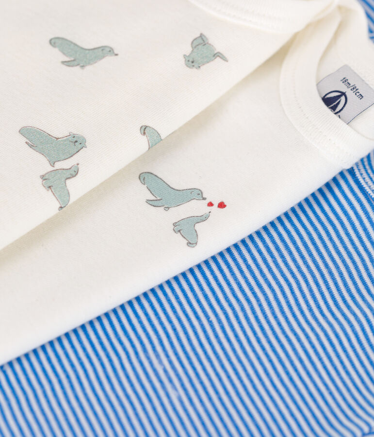 Lot de 3 bodies manches courtes en coton imprim&eacute; b&eacute;b&eacute; variante 1