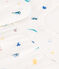 Pyjacourt animaux marins en coton petite fille blanc MARSHMALLOW/blanc MULTICO