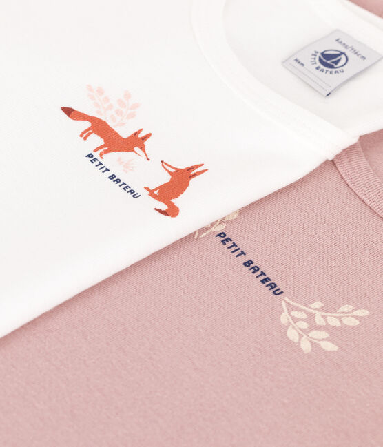 Set met 2 katoenen T-shirts met korte mouw voor kinderen variante 2