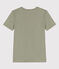 Tee-shirt L'ICONIQUE col V en coton Femme vert MARECAGE