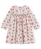 Robe manches longues bébé fille imprimée gris BELUGA/blanc MULTICO