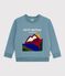 Katoenen sweatshirt met motief voor kinderen blauw GOBELIN