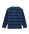 Rugbypolo met strepen jongens blauw SMOKING/blauw LIMOGES