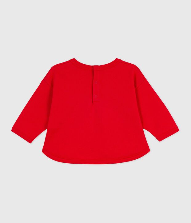 Katoenen sweatshirt voor baby's met motief rood