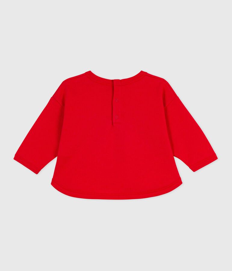 Katoenen sweatshirt voor baby's met motief rood