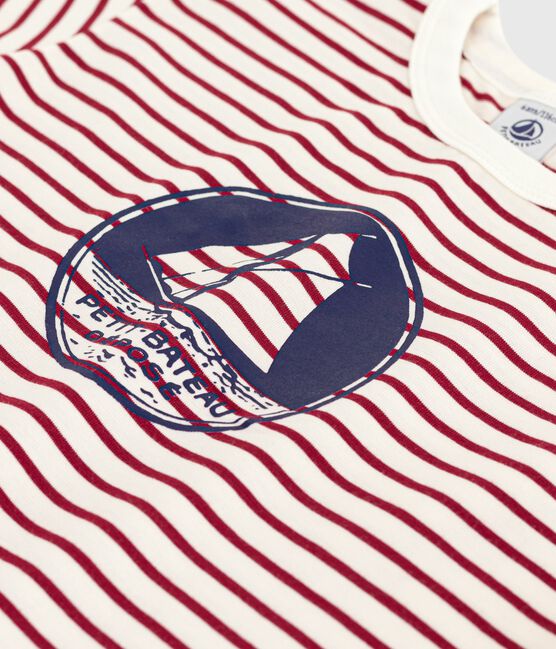 T-shirt met korte mouwen en print voor kinderen rood MILK/ AMARANTE