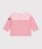 Gestreept T-shirt met lange mouwen in katoen voor baby's roze/roze