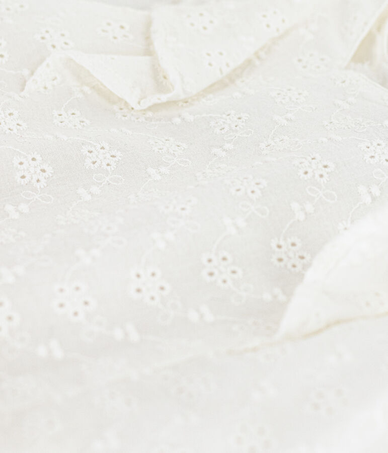 Robe en broderie anglaise enfant fille blanc