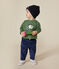 Tee-shirt manches longues en jersey fin bébé vert PALMERAIE
