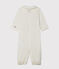 Combisac bébé en tubique blanc MARSHMALLOW/blanc MULTICO