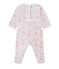 Dors bien bébé fille en tubique fleuri blanc ECUME/blanc MULTICO