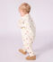 Combinaison longue b&eacute;b&eacute; en coton imprim&eacute; c&oelig;urs &eacute;cru/multicouleur