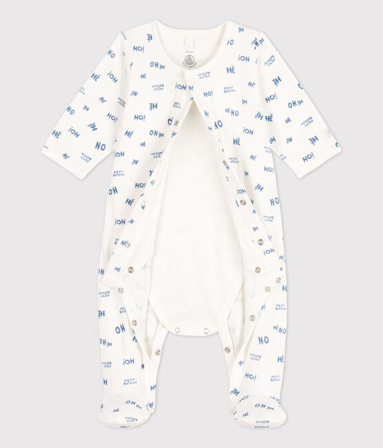Bodyjama Heho bébé en tubique blanc MARSHMALLOW/ CREPUSCULE