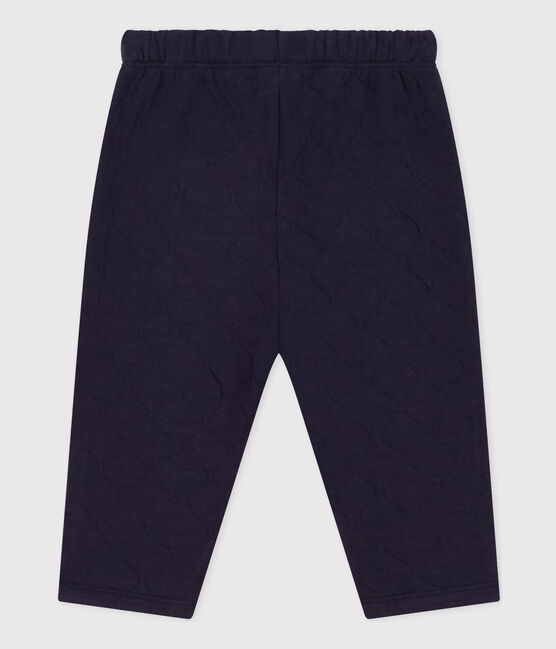 Broek in doorgestikt tubic voor baby's blauw SMOKING