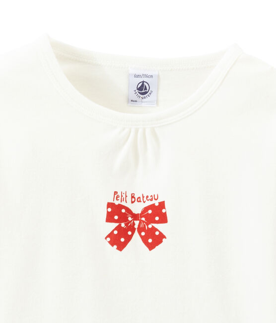 Meisjespyjama rood TERKUIT/wit MARSHMALLOW