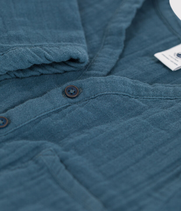 Cardigan b&eacute;b&eacute; en gaze de coton gris