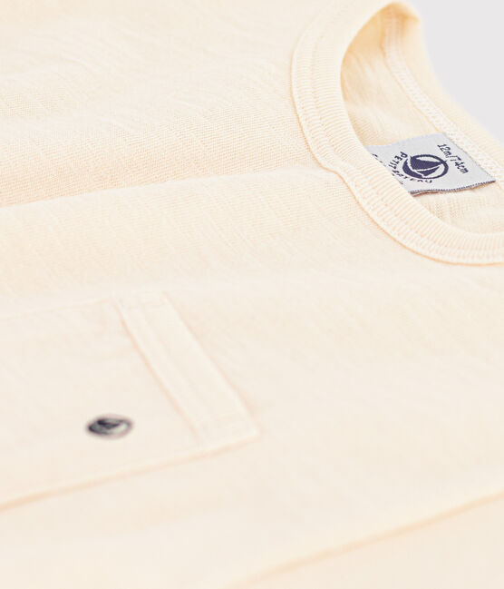 Tee-shirt manches courtes bébé en jersey flammé écru AVALANCHE