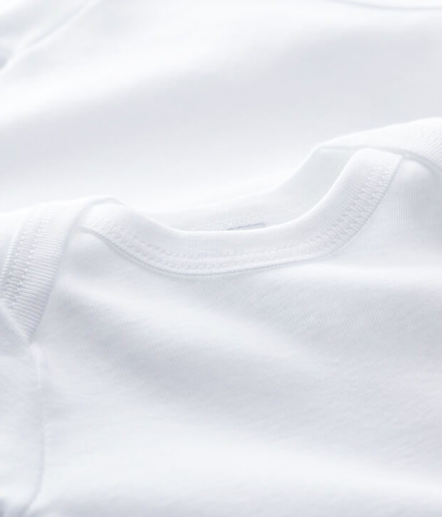 Set van 2 witte rompertjes met korte mouwen voor baby multicouleur