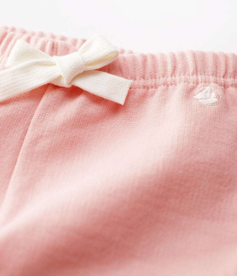 Pantalon en coton bio b&eacute;b&eacute;. rose