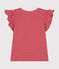 T-shirt met korte mouw van jersey voor meisjes roze ROSEWOOD/ AURORA