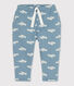 Broek in molton met print voor baby's