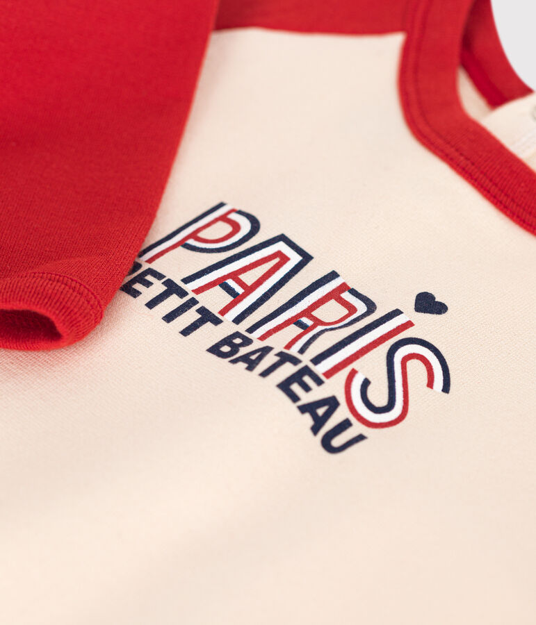 Sweatshirt en molleton l&eacute;ger b&eacute;b&eacute; rouge AVALANCHE/ AURORA