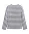 Marinière iconique manches longues 100% coton jersey lourd. beige COQUILLE/bleu SMOKING