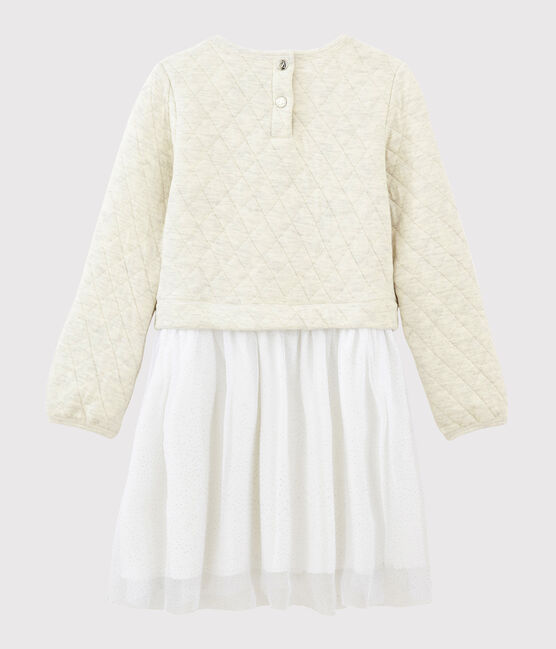 Jurk met lange mouwen meisjes beige MONTELIMAR CHINE