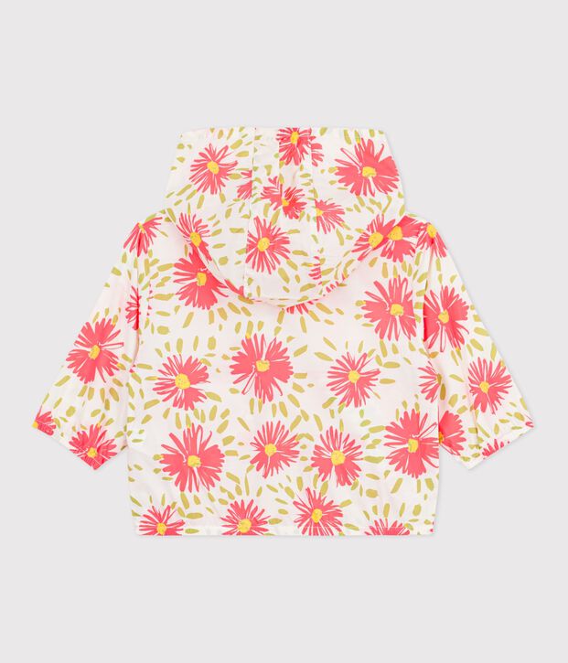 Ultralicht windjack voor baby's wit/multicouleur