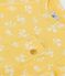 Robe manches courtes en coton enfant fille jaune ORGE/blanc MARSHMALLOW